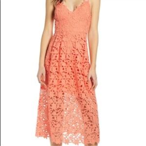 Astr The Label Coral Lace Dress Size S